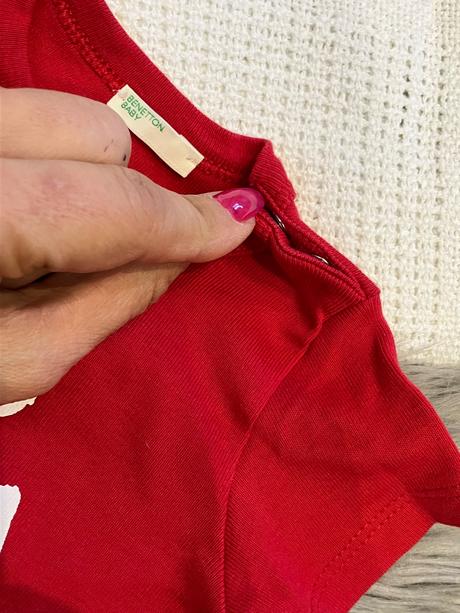 Chlapčenské tričko smiley červené benetton (62), benetton,62