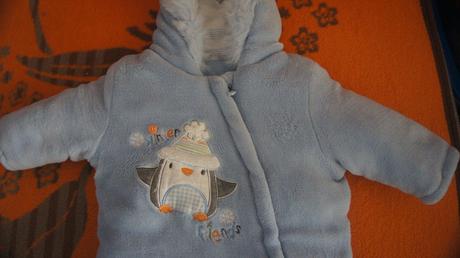 Zimný overal huňatý - tučniak, f&f,68