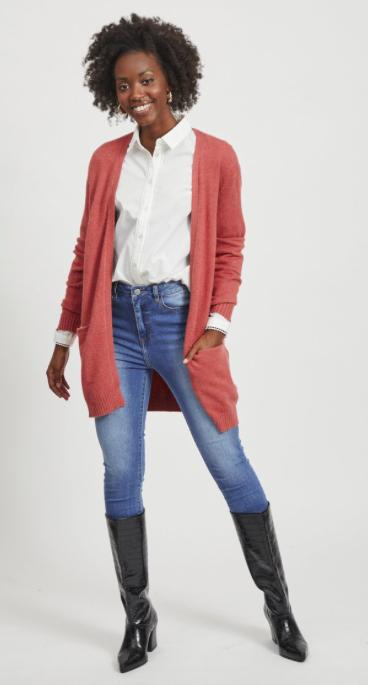 Vila kardigán/sveter červeno-hnedý vel.xs-s, 34 / s / xs