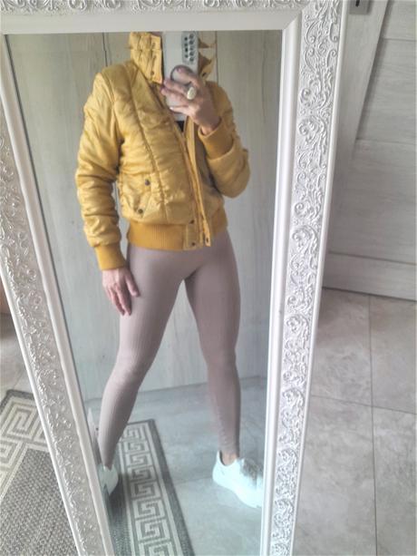 Horčicovo zlatá zimná bunda-s, bonprix,s