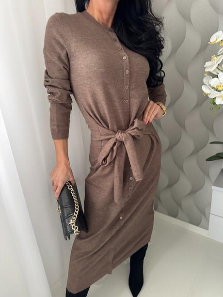 Zara - dlhé pletené šaty, zara,m