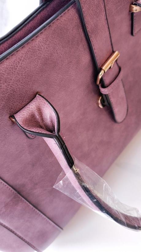 Veľká kabelka fialová kožená,