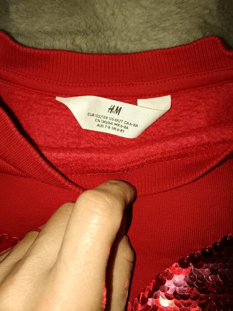 Dievčenská mikinka 122/128, h&m,122