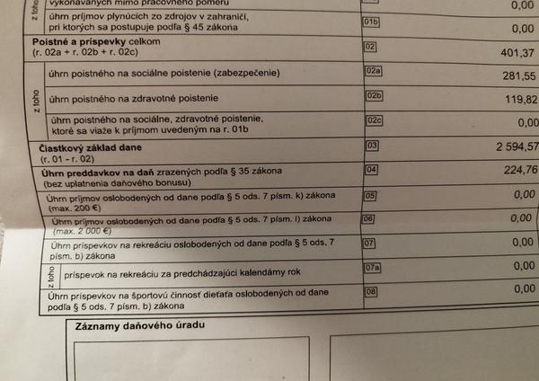Vráti daňový úrad preddavok vo výške 224,76?