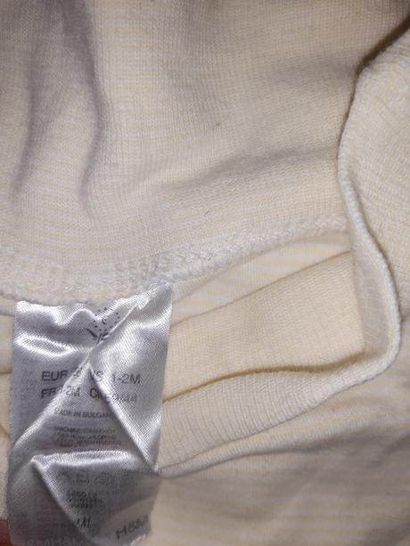 Pruhovane polodupacky a body pre babatko, h&m,56