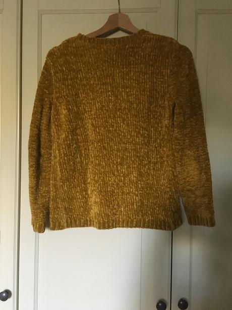 Horčicový plyšový sveter (34), 34