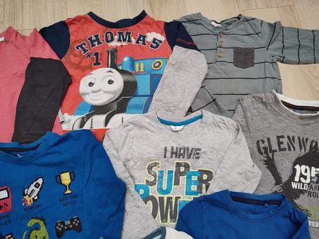 Balík tričiek s dlhým rukávom 98/104, 104–116