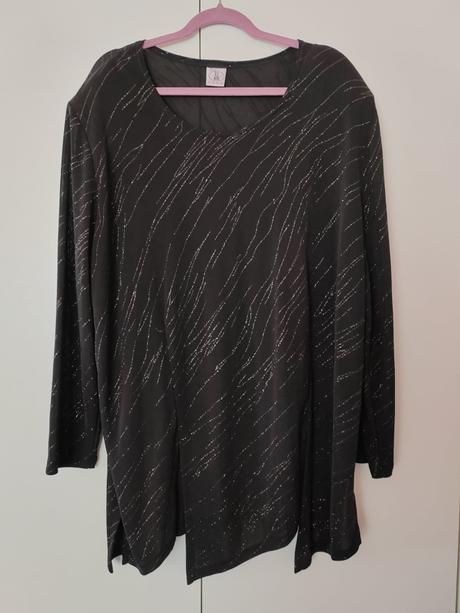Elegantná trblietavá blúzka 4xl, 54