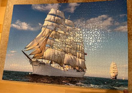 Puzzle carcasone 1500 ks komplet zlepene,