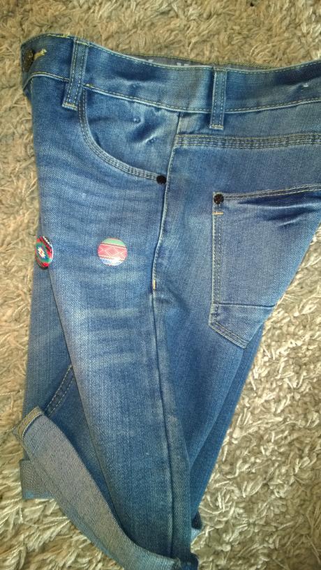 3/4 riflove kratasy denim 140/146/152/158, h&m,146