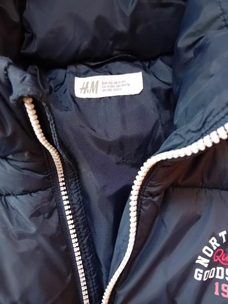 Zimná bunda, h&m,152