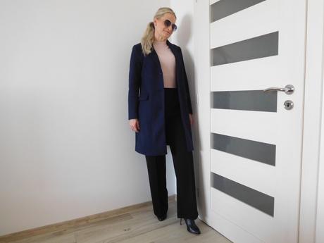 Kabát tm, modrý dámsky -s/m, s