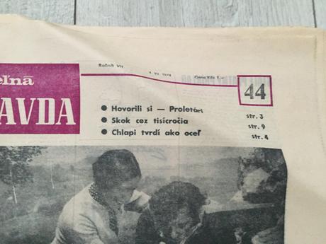 Stare noviny nedelna pravda 44, 1.11. 1974, 