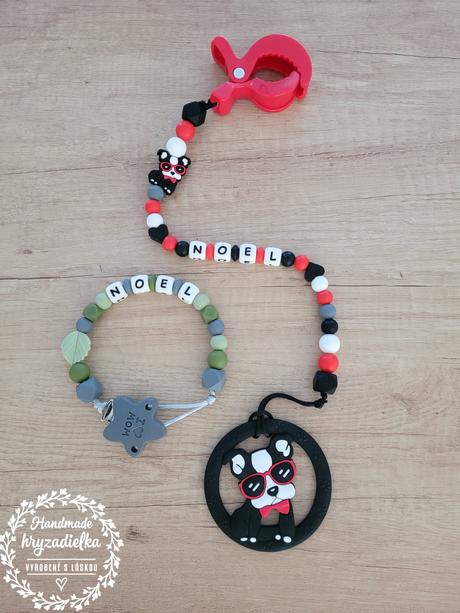 Hryzadielka a retiazky na cumlík, 