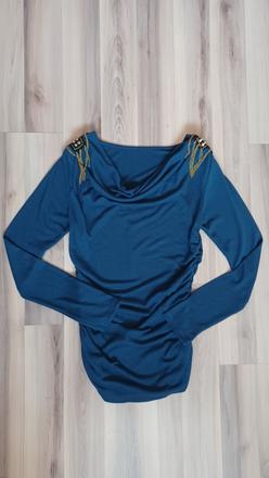 Tenký sveter s výložkami na ramenách, xs