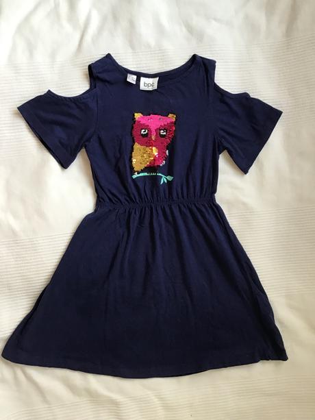 Šaty s pretáčajúcim flitrami 128/134, bonprix,128