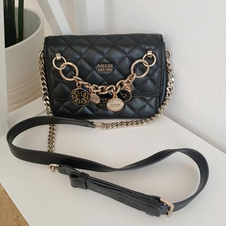 Čierna malá crossbody kabelka guess, guess