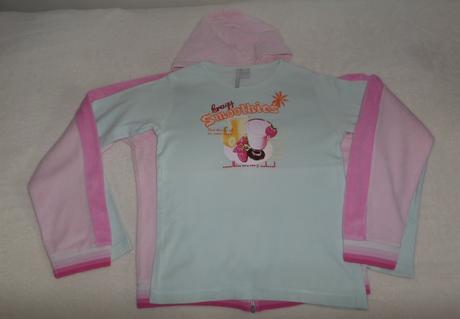 Velúrová mikina veľ.146/152 + tričko, 152