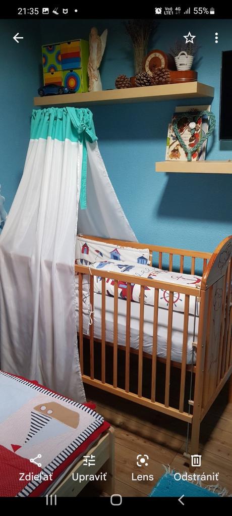 Obliečky a mantinel namornicky, šírka (cm): 60,dĺžka (cm): 120