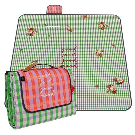 Veľká pikniková deka perletti travel vichy flore,