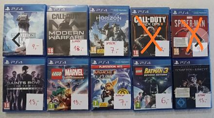 Rôzne hry na ps4, 