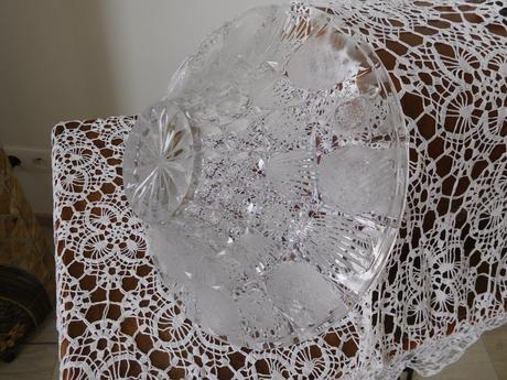 Veľká krištáľová misa bohémia-priemer-31 cm,, 