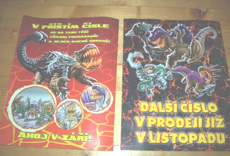 Časopisy o dinosauroch, komix,