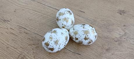 Veľkonočné vajíčka - bielo zlaté, 