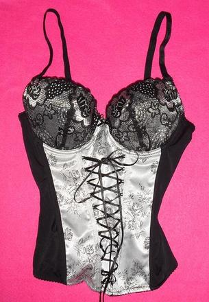 Sexy strieborny korzetik, s