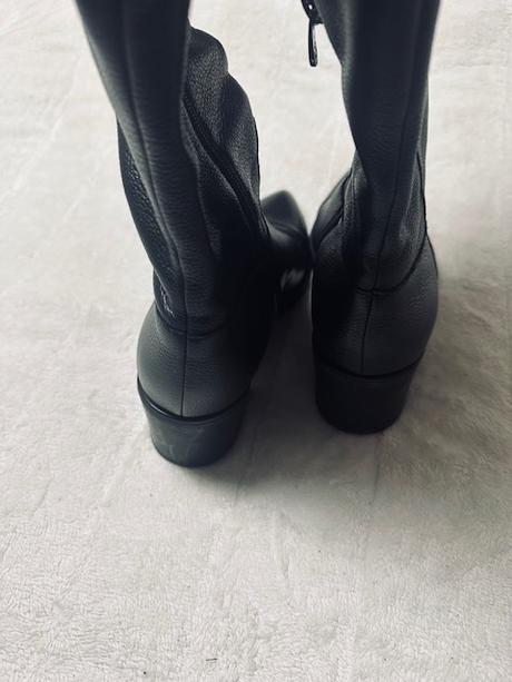 Kožené čižmy nad kolená zn. eva minge, 40