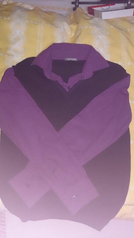 Mužská fialová košela s vestou, xl