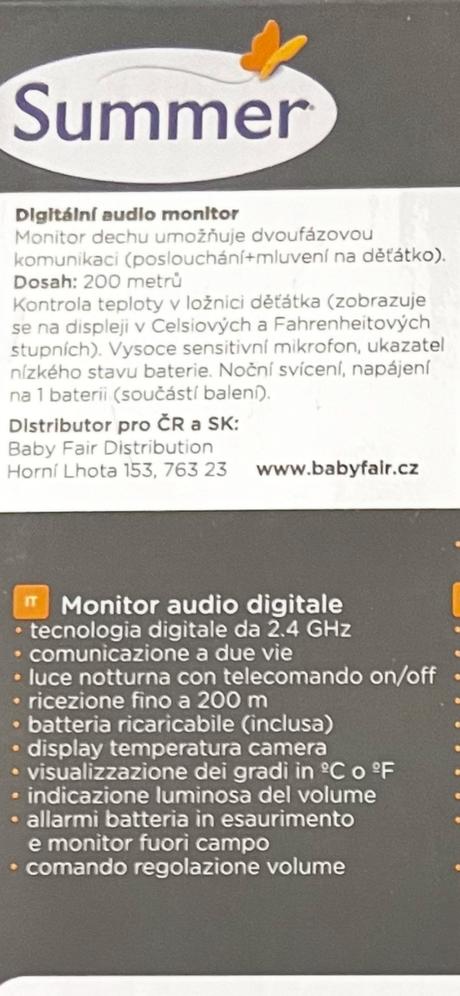 Digitálny audio monitor zn summer baby wave deluxe, 