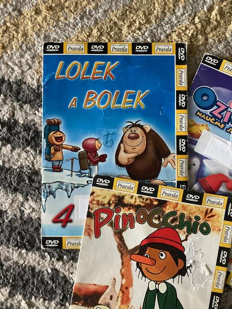 Dvd pinocchio, lolek a bolek, ozie boo, 