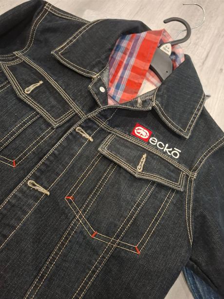 Čierna značková top riflová bunda, 134