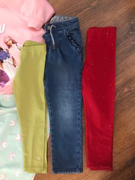 Tenké legíny top stav, benetton,98