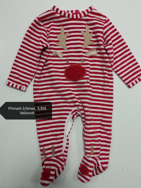 Vianočné velúrové dupačky overal so sobom, 68