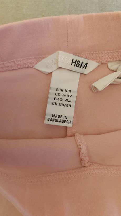 3/4 legíny ružové h&m 104, h&m,104