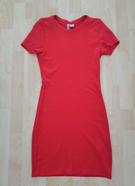 H&m červené šaty velkost 36, h&m,36
