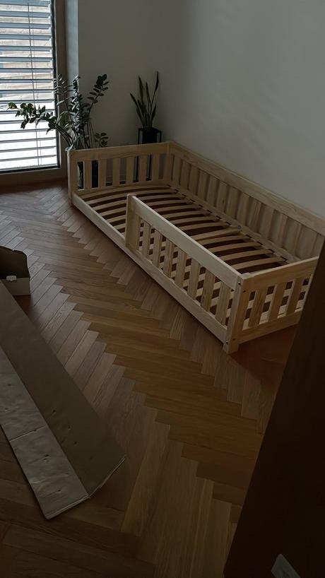 Detska postel so zábranou elis design 200x120cm, šírka (cm): 120,dĺžka (cm): 200