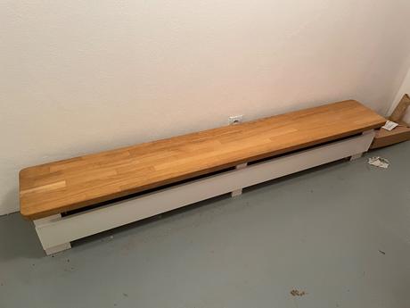 Lavičkový radiator, 206x30x33 cm,