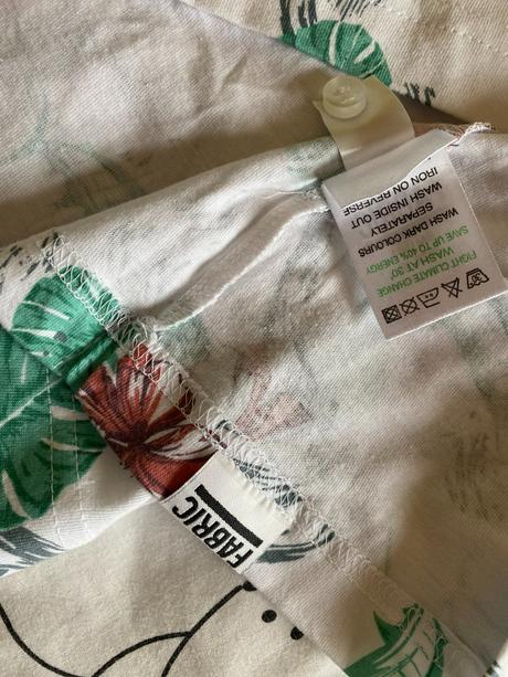 Bavlnená polokošeľa s potlačou fabric v. xl, xl