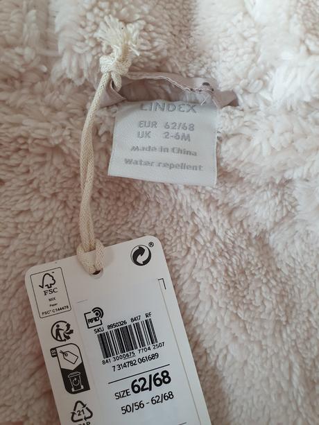 Vystužená kombinéza lindex 62/68, lindex