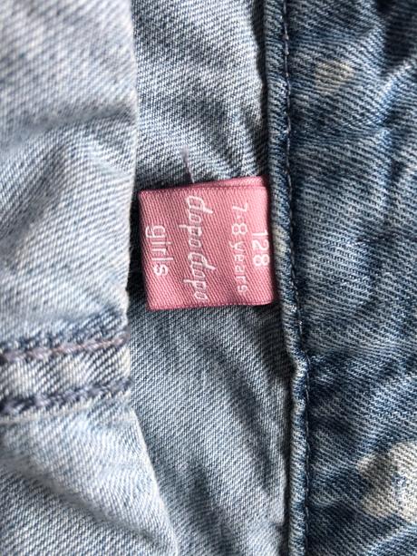 Džínsová suknička na traky, dopodopo,128