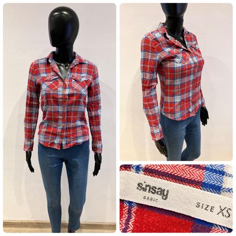 Dámska kockovaná košeľa sinsay (xs), sinsay,xs
