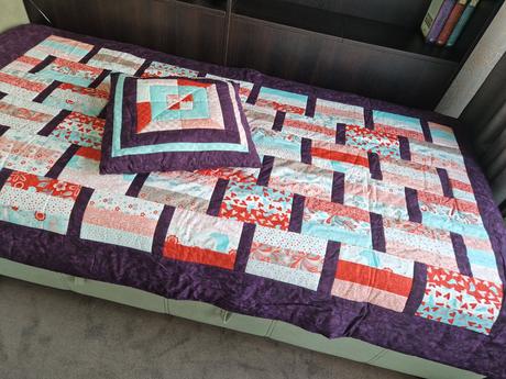 Patchworková deka + vankúš, 