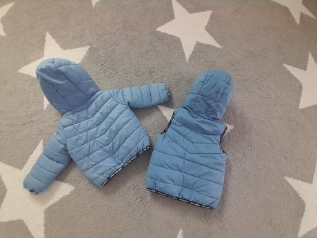 Jarná bunda a obojstranná vesta, baby club,74