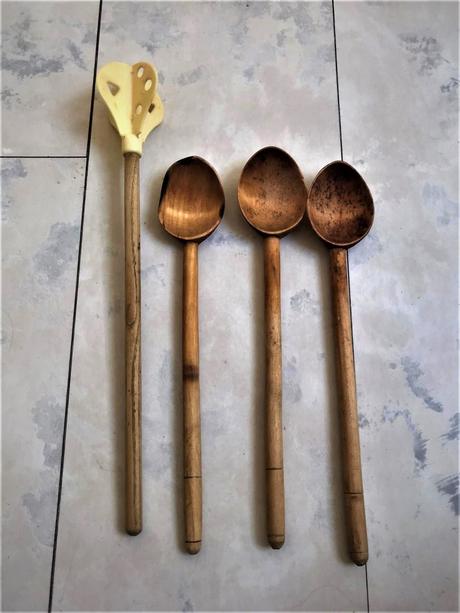 Staré drevená varešky/habarka - 9 ks,