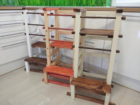 Učiaca veža polohovateľná - learning tower montess,