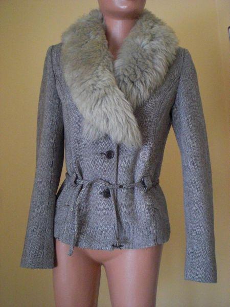 Prechodný kabát s opaskom, kenvelo,s