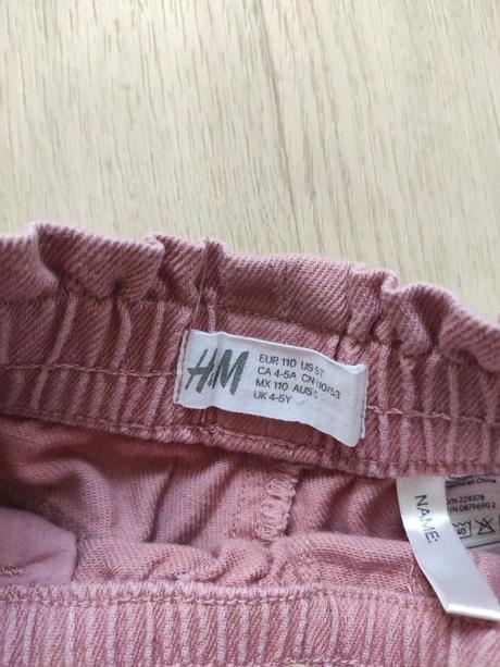 Krasne rifle joggerky, h&m,110